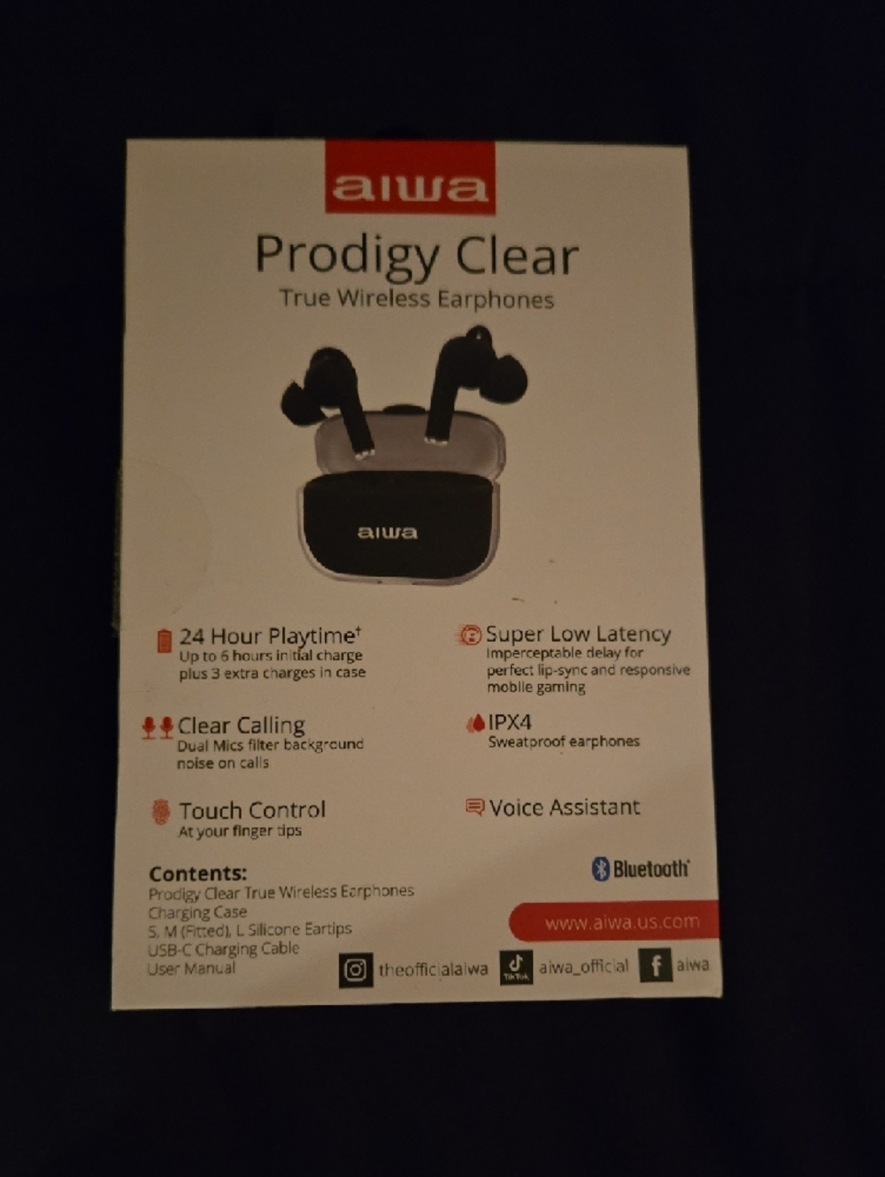 New In Box Wireless Earbuds Black - Picture 3 of 6